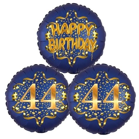 Ballon Bukett Luftballons Satin Navy Gold Happy Birthday Zum