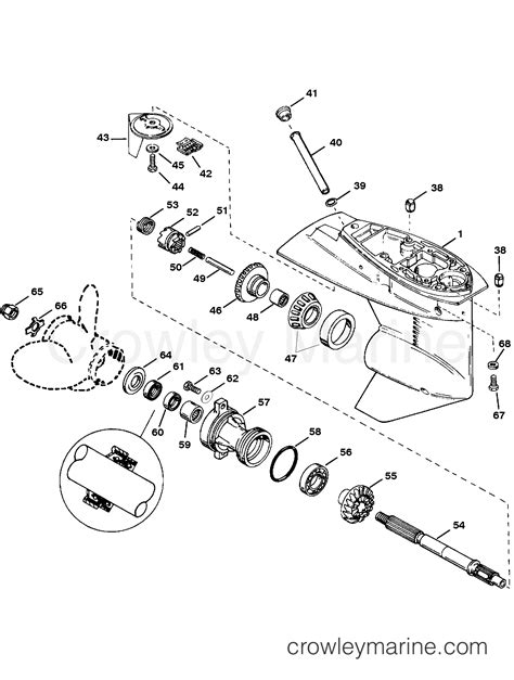 Gear Housing Assembly Propeller Shaft Outboard H Sd