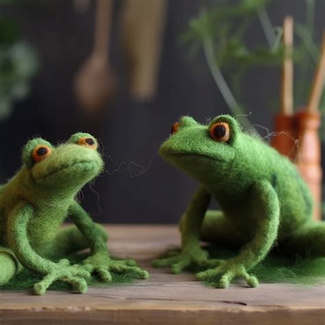 Frosch & Schnecke Filzen mit der Filznadel – Anleitung - Filz und Wolle