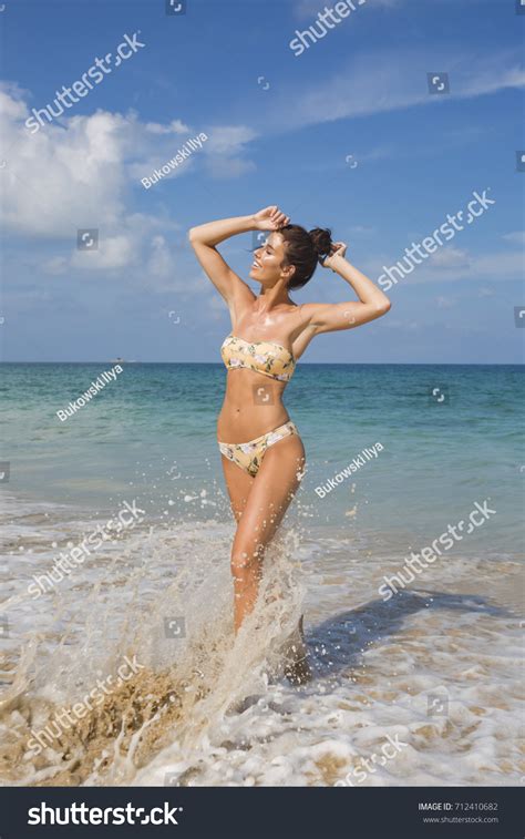 Beautiful Sexy Woman Bikini Posing On Stock Photo Shutterstock