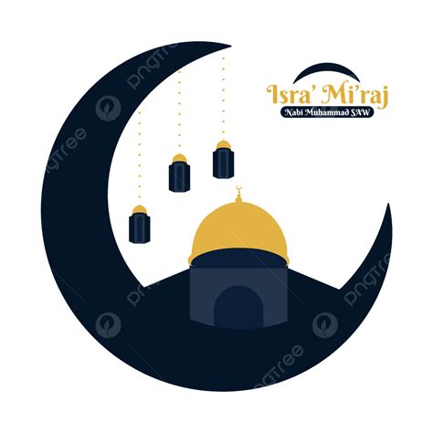 Flat Design Isra Miraj Nabi Muhammad Saw Isra Miraj Rajab H