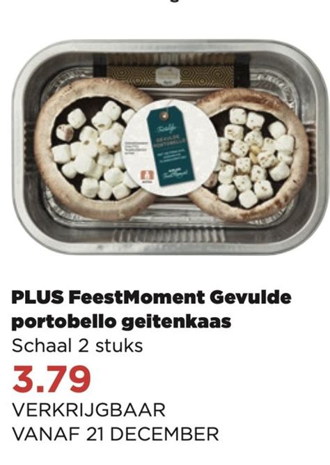 PLUS FeestMoment Gevulde Portobello Geitenkaas Aanbieding Bij PLUS