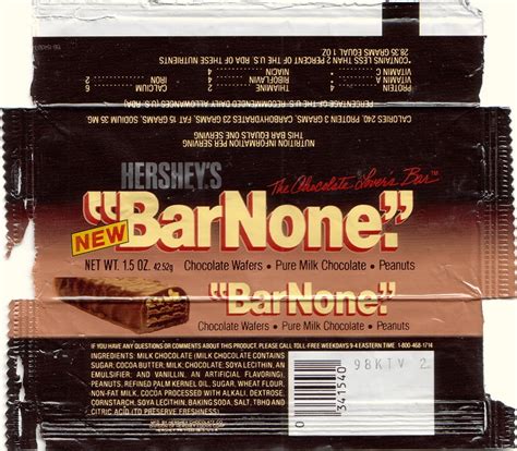 1992 Bar None Candy Wrapper Archive