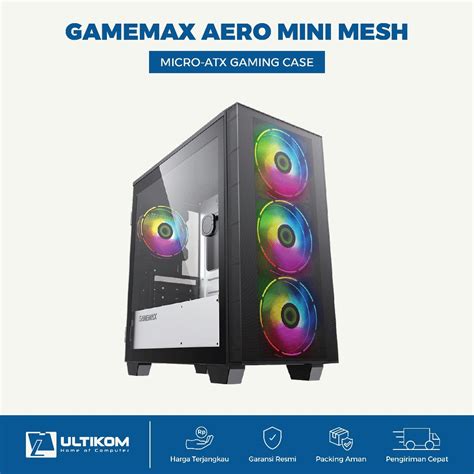 Jual CASING KOMPUTER GAMEMAX AERO MINI MESH MICRO ATX GAMING CASE