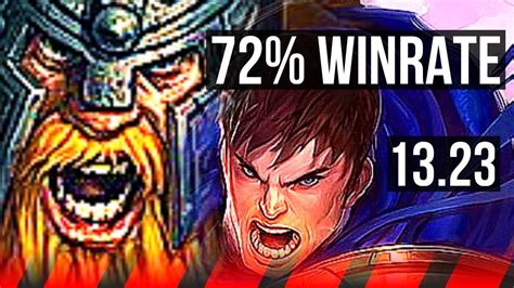 OLAF Vs GAREN TOP 72 Winrate 6 Solo Kills KR Diamond 13 23