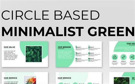 Circle Based Minimalist Green Presentation PowerPoint template