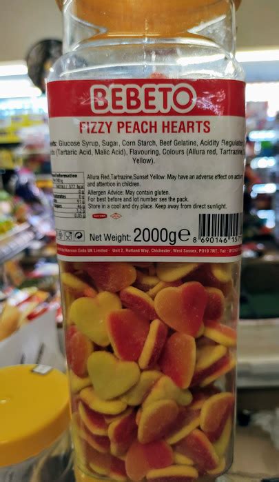 Peach Hearts Bebeto Heart Shaped Jelly Peaches