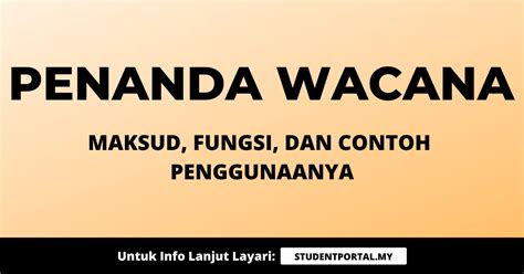 Penanda Wacana Maksud Fungsi And Contoh Penggunaannya