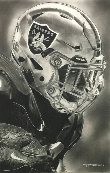 Oakland Raiders Helmet Artwork by Dave Hobrecht