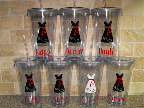 Personalized Bridesmaids and Bride Gifts - 16 oz Acrylic Tumbler