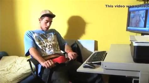 Scruffy Twink Jerks To Porn Thisvid