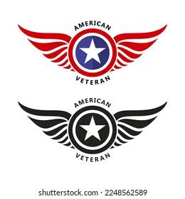 Aviation Emblem Set Badges Logos Military Stock Vector Royalty Free