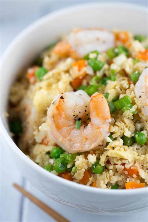 Healthy Shrimp Fried Cauliflower Rice Bowl Jessica Gavin