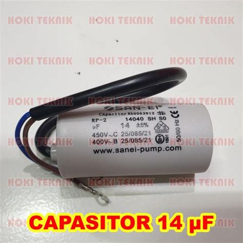 Capacitor 14UF Capasitor Kapasitor Bulat Pompa Air Kompresor Dinamo 14