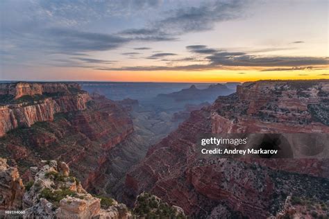 North Rim Grand Canyon Sunset High-Res Stock Photo - Getty Images