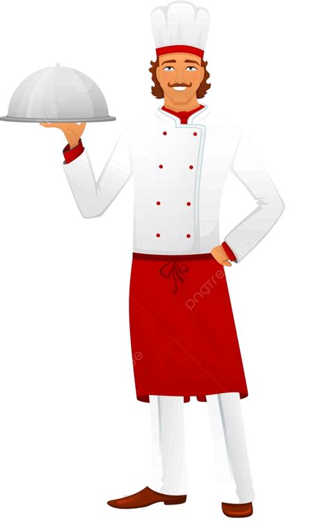 Chef Masculino En Sombrero De Dibujo Masculino Uniforme Vector Png