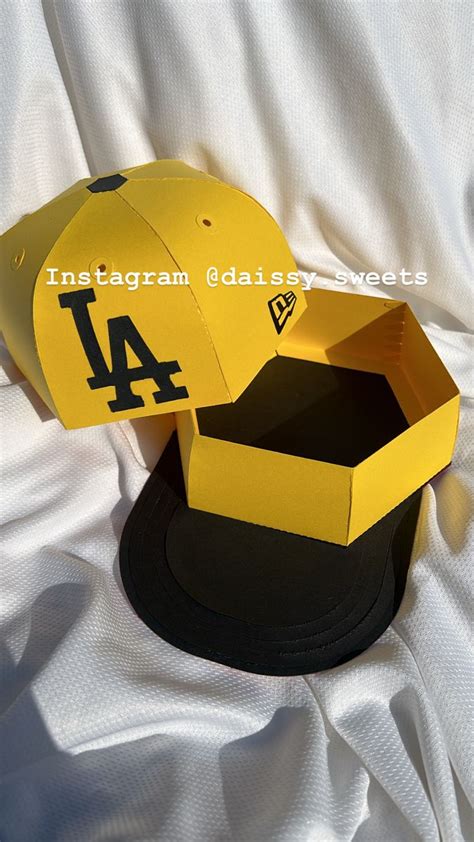 Dodgers Baseball Hat Box Diy Ts For Him Diy Birthday Ts For Friends Photo Ts Diy