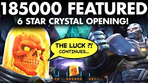 185000 Featured 6 Star Crystal Opening Marvel Contest Of Champions Youtube