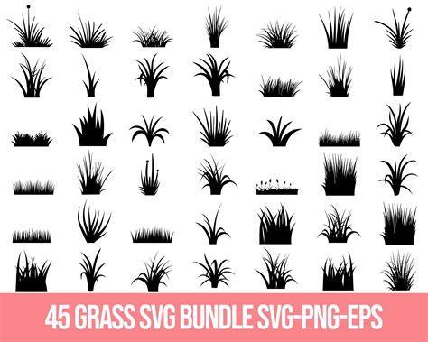 Grass Svg Grassy Lawn Svg Grass Svg Silhouette Or Cricut Svg Print Svg Cut Files Grass Grass