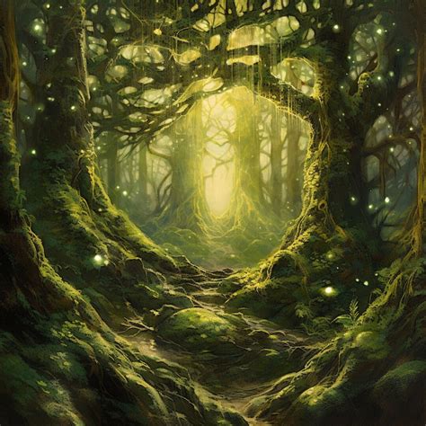 Mystical Forest Art Digital Download Enchanted Nature Wall Decor ...