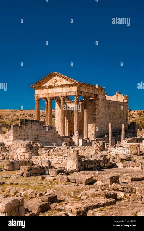 Famous Dougga archaeological site in Tunisia Stock Photo - Alamy