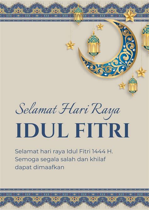 20 Contoh Kartu Ucapan Idul Fitri 1444 H Dan Cara Membuatnya