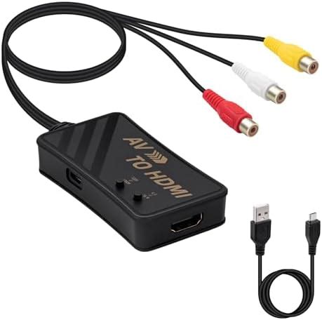 Uhddadi Rca To Hdmi Converter Av To Hdmi Adapter Av Composite Cvbs