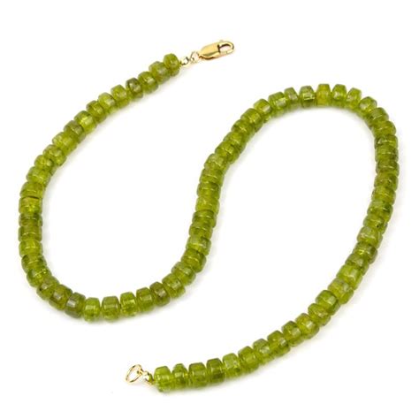 Peridot Necklace With Gold Filled Lobster Claw Clasp Peridot Necklace