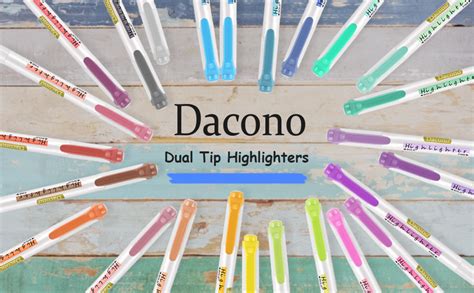 Amazon Dacono Double Ended Pastel Highlighters Assorted