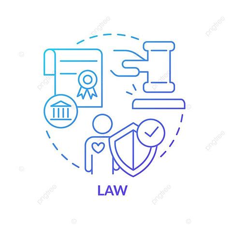 Law Blue Gradient Concept Icon Guideline Linear Color Vector Guideline