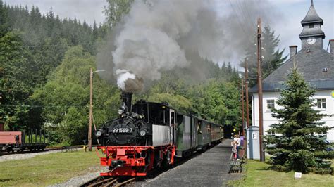 Stadt Jöhstadt Erzgebirge Chemnitz Dampfbahn Route Sachsen