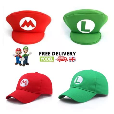 Adjustable Super Mario Bros Hat Luigi Cap Anime Cosplay Costume