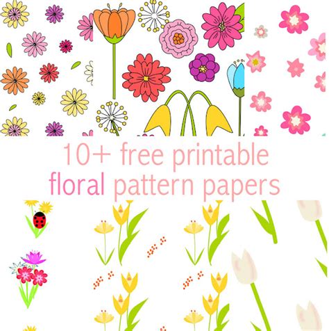 10+ Free printable floral pattern papers - Blumenpapiere - round-up