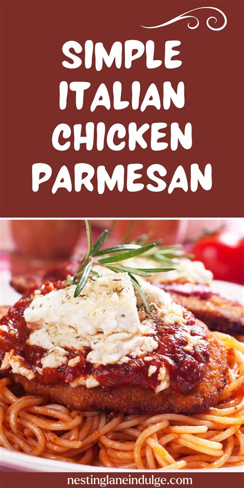 Simple Italian Chicken Parmesan - Nesting Lane Indulge