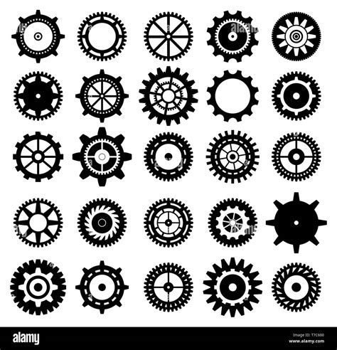 Colecci N De Retro Icono De Engranaje Vintage De Vectores De