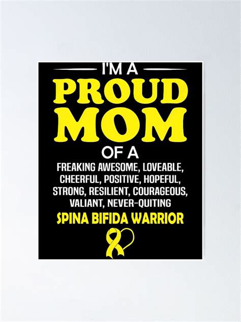 Spina Bifida Awareness Proud Mom Of A Spina Bifida Awareness Warrior