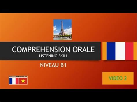 DELF B1 Compréhension orale listening french B1 Prépare delf B1 video