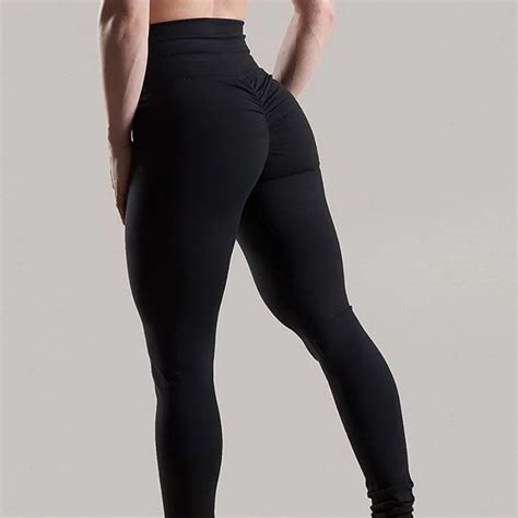 New Bottom Wrinkles Push Up Leggings Women Fitness Slim Jeggings High Elastic Wicking Dry Quick