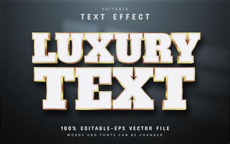 Efecto De Texto De Lujo Editable Vector Premium