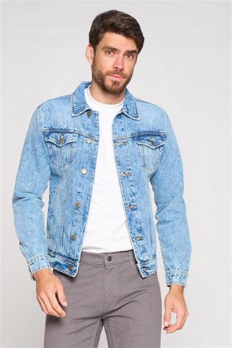 Mens Classic Light Blue Jean Jacket