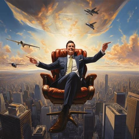 Premium AI Image | Strategic Leadership A CEO Flight Path Generative AI