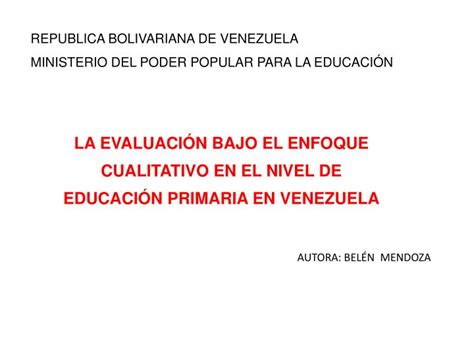 Ppt Republica Bolivariana De Venezuela Ministerio Del Poder Popular