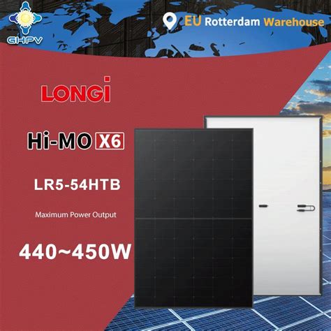 Longi Hi Mo X Full Black Pv Solar Panel W W Watt Half