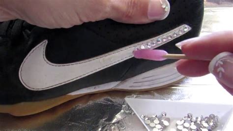 Customize Your Nikes With Rhinestones Easy Diy Tutorial Youtube