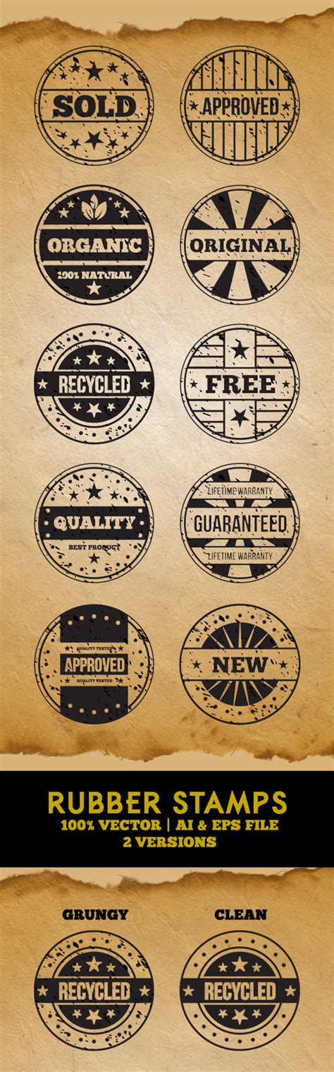 Retro Rubber Stamps On Behance