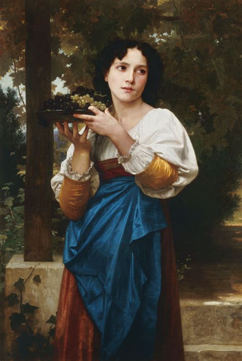 In der Weinlaube William Adolphe Bouguereau als Kunstdruck oder Gemälde