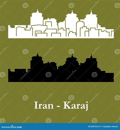 Karaj City Islamic Republic Of Iran, Persia, Alborz Province Map Vector ...