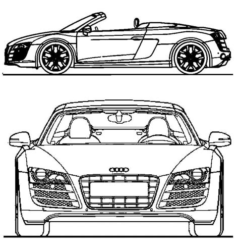 Dibujos De Audi R8 Spider Para Colorear Para Colorear Pintar E