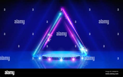 Neon Triangular Arch Podium Led Arcade Stage Light Spotlight Lines