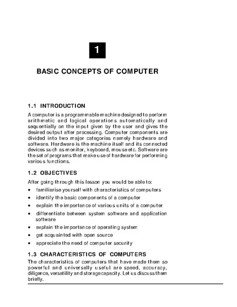 Basics Of Computer Basic Concepts Of Computer 1 1 Basic